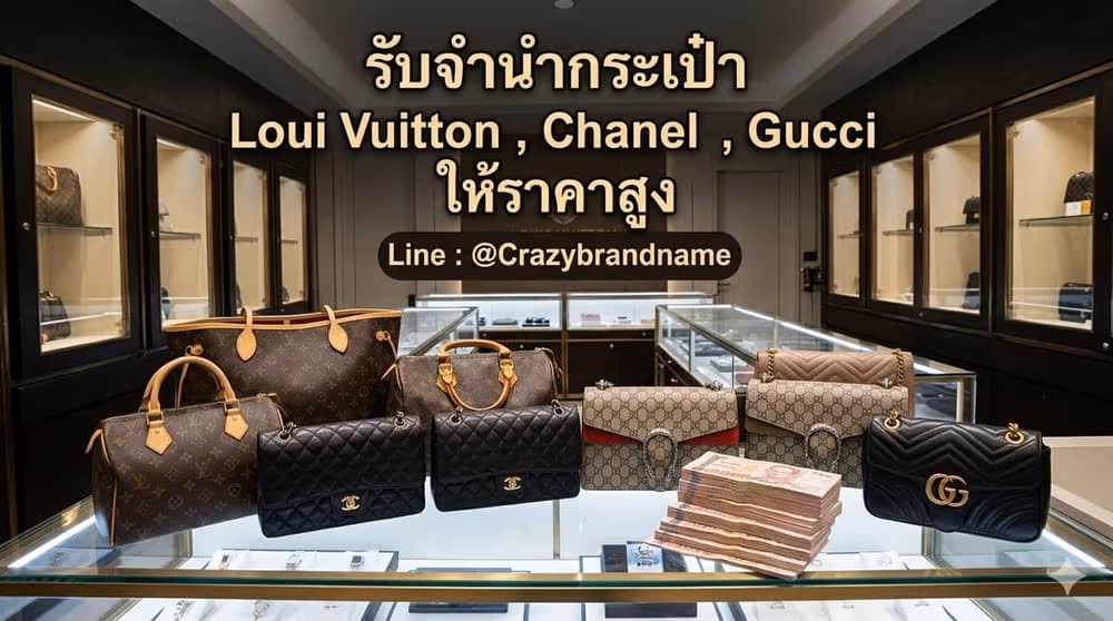 กระเป๋าแบรนด์เนม Louis Vuitton Chanel Gucci ที่ร้านรับซื้อและรับจำนำ ตัวอย่างที่ 5