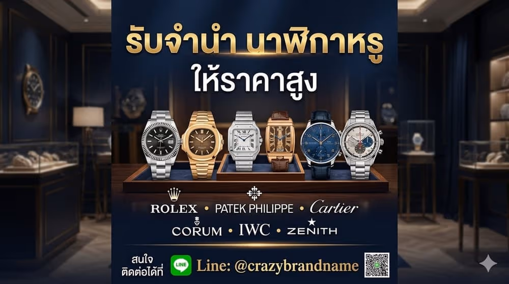 นาฬิกาแบรนด์เนมที่ร้านรับซื้อและรับจำนำ ตัวอย่างที่ 4